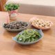 thumbnail image 2 of Leaf-Shaped Plastic Fruit Plate Candy Dish Snack Tray Solid Color Pink, 2 of 4