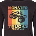 thumbnail image 4 of Inktastic Monster Trucks Are My Jam Long Sleeve Youth T-Shirt, 4 of 5