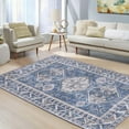 thumbnail image 2 of Abstract Area Rug, Vintage Low Pile Non Slip Floorcover Distressed Floor Carpet, 2 of 9