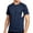 Dark Blue, variant on Men's Big and Tall Swim Shirt Short Sleeve UPF 50 Sun Protection SPF UV Moisture Wicking Lightweight Quick Dry Rash Guard Size M-5XL Red