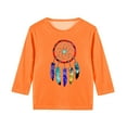 thumbnail image 4 of Frwgonr T Shirts for Girls Orange Kids Summer Fall Crewneck Loose Casual Tops Tees Size 3T-12, 4 of 5