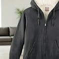 thumbnail image 4 of Collections Etc Ultra Soft Sherpa Lined Zip-Up Hooded Sweatshirt, 4 of 8