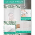 thumbnail image 4 of No Hook Shower Curtain with Snap-in Liner, Spring Floral Waterproof Fabric Bathroom Curtains, Teal White Summer Botanical Watercolor Bath Curtains & Mesh Top Window 72"x78" Long, 4 of 6