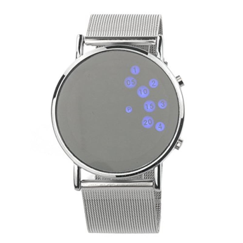 round face digital watch