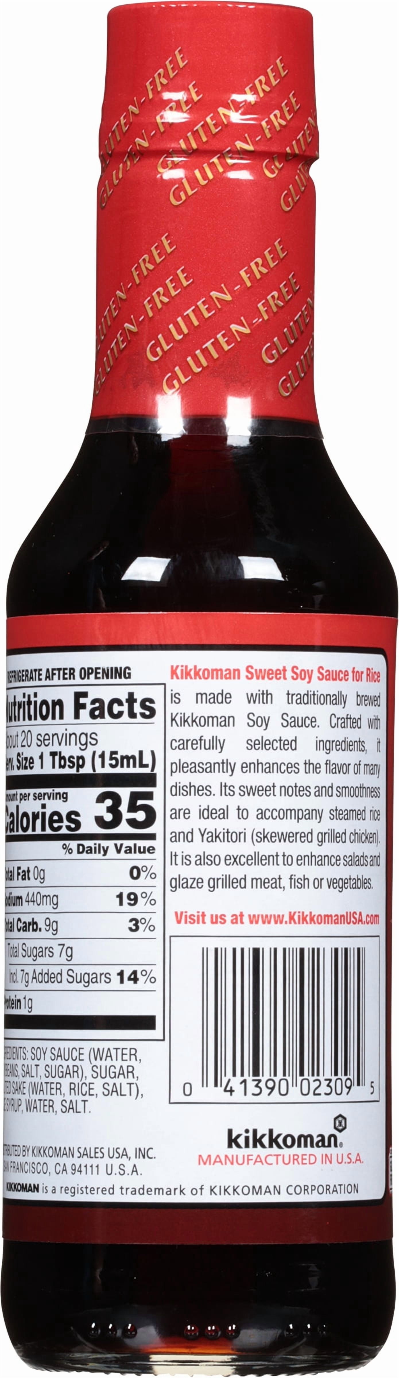 Kikkoman Gluten-Free Sweet Soy Sauce for Rice, 10 oz Glass Bottle