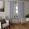 thumbnail image 2 of Ambesonne Orient Grommet Curtain, Moroccan Oriental, 50" x 63", Vermilion Indigo, 2 of 6