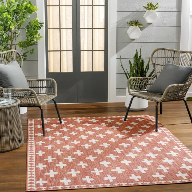 BoutiqueRugs Kyna Modern Swiss Cross Geometric Runner Rug