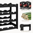 thumbnail image 4 of Wine Rack, 4-Tier Bamboo Wine Racks Countertop,Sturdy and Durable Wine Storage Cabinet Shelf,16 Bottles Wine Holder for Kitchen Pantry, Black, 4 of 7