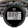 thumbnail image 1 of Compteur de Révolution Moteur Tachymètre Étanche avec Écran LCD 52mm/2 Po IP67 Rétroéclairage Rouge 9-32V, 1 of 7