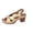 Gold, variant on Women's Cut Out Block Heel Sandals, Chunky Heel Sandals for Women Open Toe Ankle Strap Dressy Sandals With Arch Support Comfortable Block Heel Summer Shoes for Vacation, Walking, Brown 5.5