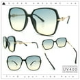 thumbnail image 2 of Womens Oversized Butterfly Rectangle Fashion Rhinestone Arm Sunglasses Green - Blue Beige, 2 of 7