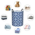 thumbnail image 6 of Kll Stylized Flowers Vintage Boho Waterproof Foldable Laundry Hamper Bucket With Handles For Storage Bin,Kids Room,Home Organizer (Medium), 6 of 8