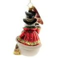 thumbnail image 2 of Christopher Radko Star Struck Snowman Glass Ornament Broom Top Hat 1019640, 2 of 2