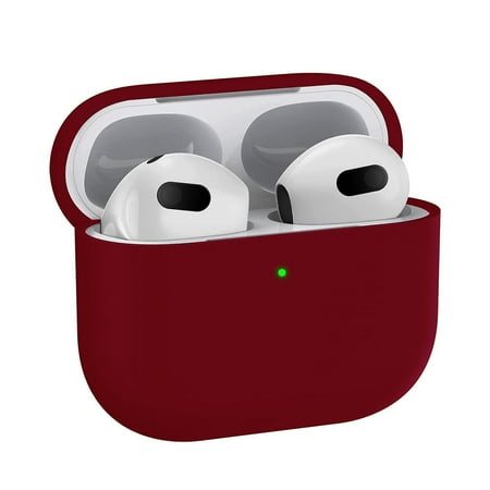 SaharaCase - Silicone Case for Apple AirPods 3 (3rd Generation 2021) - Burgundy