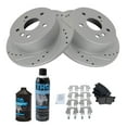 thumbnail image 2 of TRQ Rotor & Brake Pad Metallic Performance Drilled Slotted Rear Kit w/Chemicals BKA15374 Fits select: 2007-2011 TOYOTA CAMRY, 2007-2012 LEXUS ES, 2 of 8