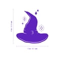 thumbnail image 2 of Vinyl Wall Art Decal - Witch Black Hat - 16" x 15" - Trendy Funny Halloween Cool Hat Design Sticker For Home Living Room Windows Doors Storefront Office Coffee Shop Spooky Decor, 2 of 2