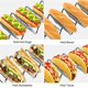 thumbnail image 3 of Soporte para tacos de acero inoxidable con forma de onda, utensilio de cocina para tacos de cáscara dura o blanda, 2 piezas, 3 of 4