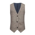 thumbnail image 2 of Awdenio Mens Sleeveless Tank Tops Men Solid Fashion Have Pockets Button Turn-down Collar Tanks Tops Blouse, 2 of 9