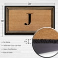 thumbnail image 4 of A1HC Black/Beige 18 in x 30 in Front Door Mat Coir PVC Classic Border Entryway Mat Heavy Duty Boot Scrapper Monogrammed Doormat, 4 of 7