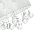 thumbnail image 4 of CWI Lighting Water Drop 4 Light Metal Flush Mount with Drum Shade in Chrome, 4 of 5