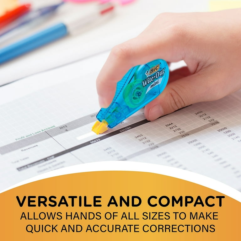 Bic Wite-Out Non-Refillable Mini Correction Tape White 6