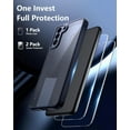 thumbnail image 4 of 3 in 1 for Samsung Galaxy S21 Case, with 2Pcs Tempered Glass Screen Protector, Cases for Galaxy S21 Shockproof Protective S21 Phone Case, Black, 4 of 7