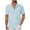 Sky Blue, variant on Lovskoo Mens Button Down Short Sleeve Shirt Collared Shirt Trendy Knit Hollow Out Casual Solid Color Blouse Shirt Black