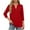 Red, variant on yievot Womens Tops 3/4 Sleeve Dressy Blouses V Neck Tunic Tops Casual Business Summer Shirts