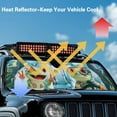 thumbnail image 5 of Uorisanigo Windshield Sun Shade Compatible with Jeep Wrangler JL JLU 2018-2025 - Front Funny Frog Driving Windshield Sunshade Car Window Heat Shield Block UV Rays and Heat Car Accessories, 5 of 7