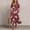 Wine, variant on Ayolanni V Neck Fall Dresses for Women Plus Size 3/4 Sleeve A-Line Maxi Dresses Boho Beach Floral Babydoll Long Dress Red L