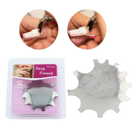 Gel Nails Acrylic Nails - MAKARTT® Nail Art Easy French Acrylic Gel Cutter Tool Q-French Pink & White Tips Cutter