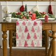 thumbnail image 7 of mubwai Xmas Trees Snowflake Christmas Table Runner, Seasonal Winter Pink Kitchen Dining Table Decoration for Home Party Decor 13x72 Inch, 7 of 7