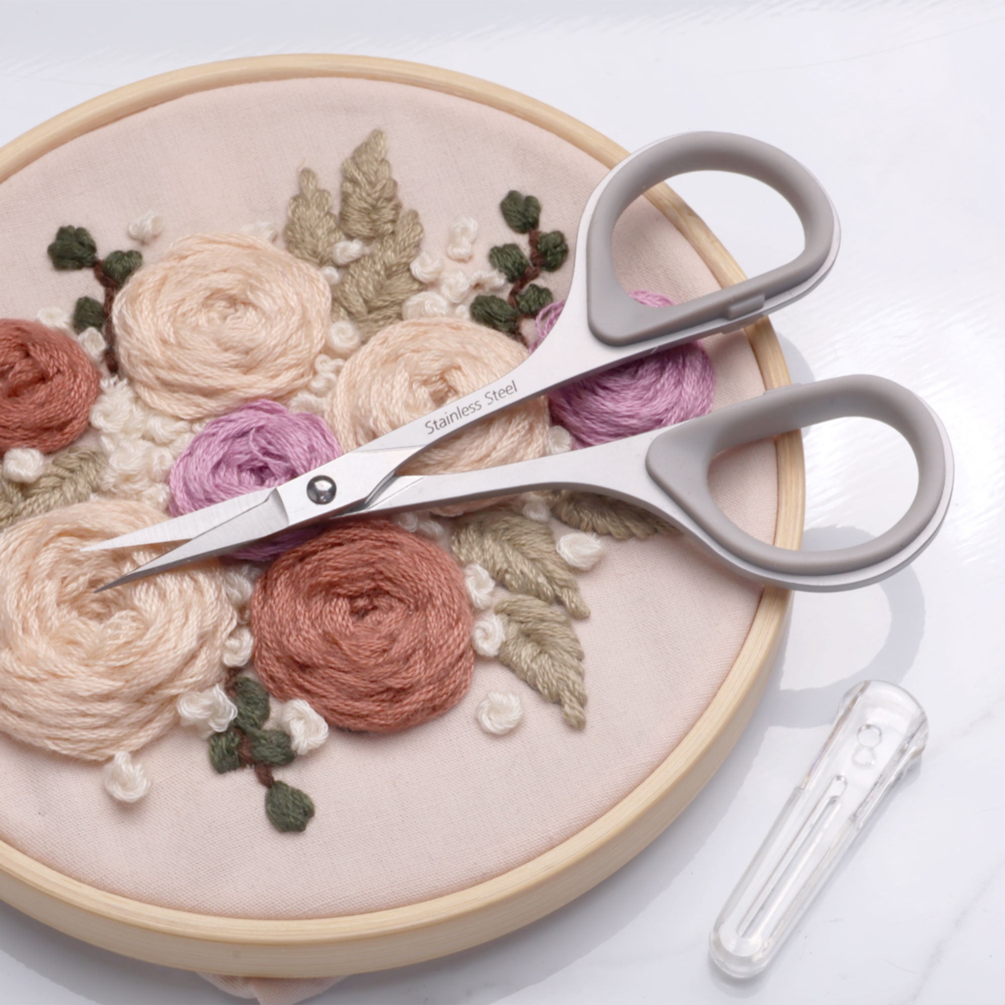 JubileeYarn Ergonomic Classic Embroidery Scissor - Grey - 10 Pairs