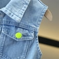 thumbnail image 4 of Girls Sleeveless Denim Jacket Girls Jean Vest Kids Waistcoat Outerwear Blue 11-12 Years, 4 of 7