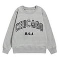 thumbnail image 3 of Chicago Sweatshirts for Girls Kids Long Sleeve Crewneck Cute Casual Graphic Sweatshirt Pullover Tops, 3 of 7