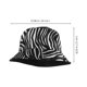 thumbnail image 2 of GOOHOCHY 1 sombrero para el sol, transpirable, con protección UV, estampado de rayas de cebra, para verano, estilo pescador., 2 of 8