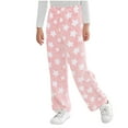 thumbnail image 2 of BLCHUNen Girls Pajamas pants Winter 4-15 Years Fleece Elastic Waist Lounge Comfy Sleep Nightwear Warm Sweatpants, 2 of 6