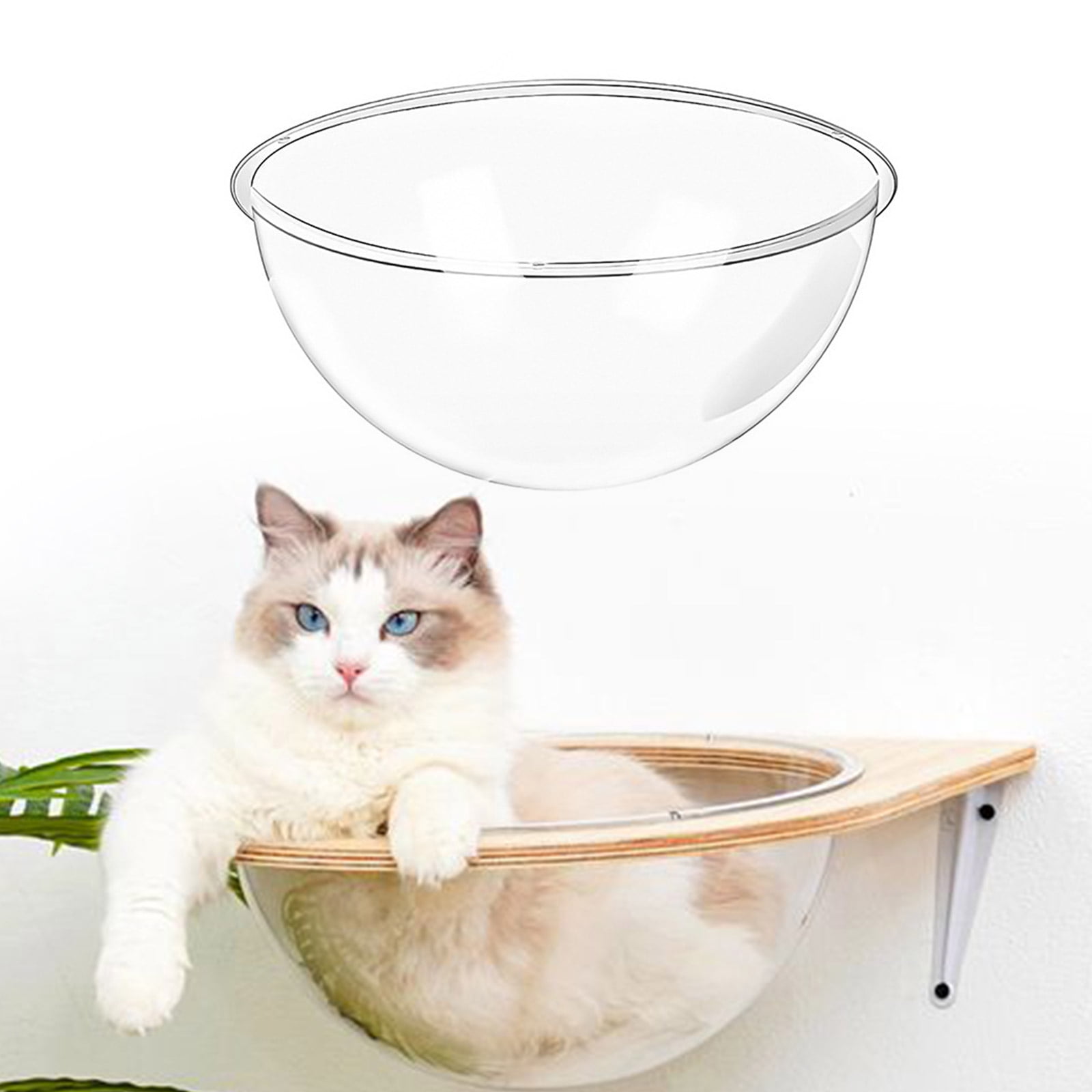 Cats Dome Cover Small Pet Tower Lounging Bed Spots Bed Nest Replacement Bowl Bed Pet Tower Clear Acrylic Bed