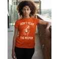 thumbnail image 3 of Halloween Don't Fear Reaper Creepy 4 20 Funny Unisex Men's T-shirt, L, Orange, 3 of 6