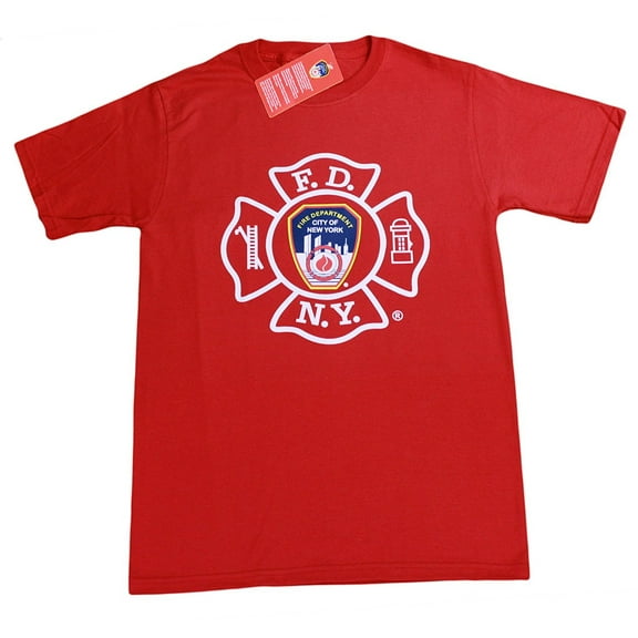 FDNY Mens Short Sleeve Screen Print T-Shirt Red 2Xl
