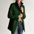 thumbnail image 6 of Kilaqueen Women's Stand Collar Short Jacket with Button Front and Flap Chest Pockets, Long Sleeve Layer for Fall, Travel and Daily Wear, 6 of 9