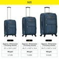 thumbnail image 2 of Softside Luggage Suitcase 3 Piece Sets with 4 360-Degree Multi-Directional Spinner Wheels & TSA Lock, Expandable Lightweight Durable Suitcase with Retractable Handle & ID Tag & 2 Pocket, Dark Blue, 2 of 9