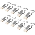 thumbnail image 4 of 10 pinzas para la ropa que ahorran espacio, gancho antideslizante para viajes en casa (blanco, 10 unidades), 4 of 4