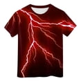 thumbnail image 5 of Gubotare Boys Shirts Youth Toddler Boys' Short Sleeve Shirts Little Kids Solid T-Shirts Summer Crew Neck Loose Fit Top Basic Tee 4T 5T (Red,4-5 Years), 5 of 5