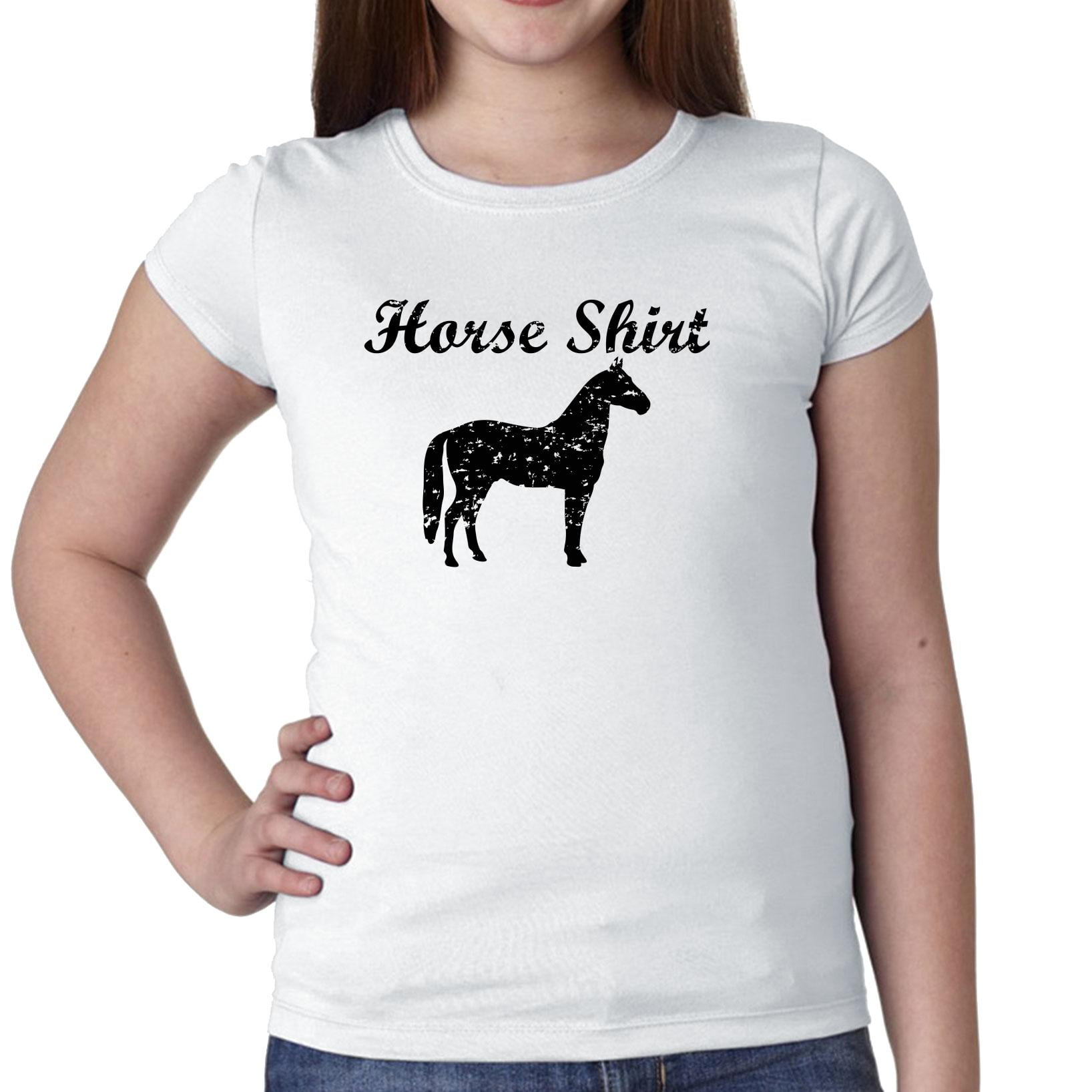 Hollywood Thread Horse Shirt with Beautiful Horse Silhouette Girl's