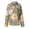 thumbnail image 2 of SHE IS My Items Long Sleeve Shirts for Women Summer Womens Floral Tops Dressy Blouses for Women Business Professional Womens Tunic Tops 3/4 Sleeve Tee Shirts, 2 of 3