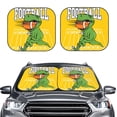 thumbnail image 2 of Sikiie T-Rex Playing Football Print Foldable Car Windshield Sun Visor, Car Window Sunshade Suitable for Sedan, SUV and Truck Car Accessories-Small, 2 of 6