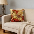 thumbnail image 1 of Uuiauoio Chinese Happy Lunar New Year Spring Festival Throw Pillow Cover, 18 x 18 Inch Year of The Horse Holiday Cushion Case Decoration for Sofa Couch Home Decor, 1 of 6