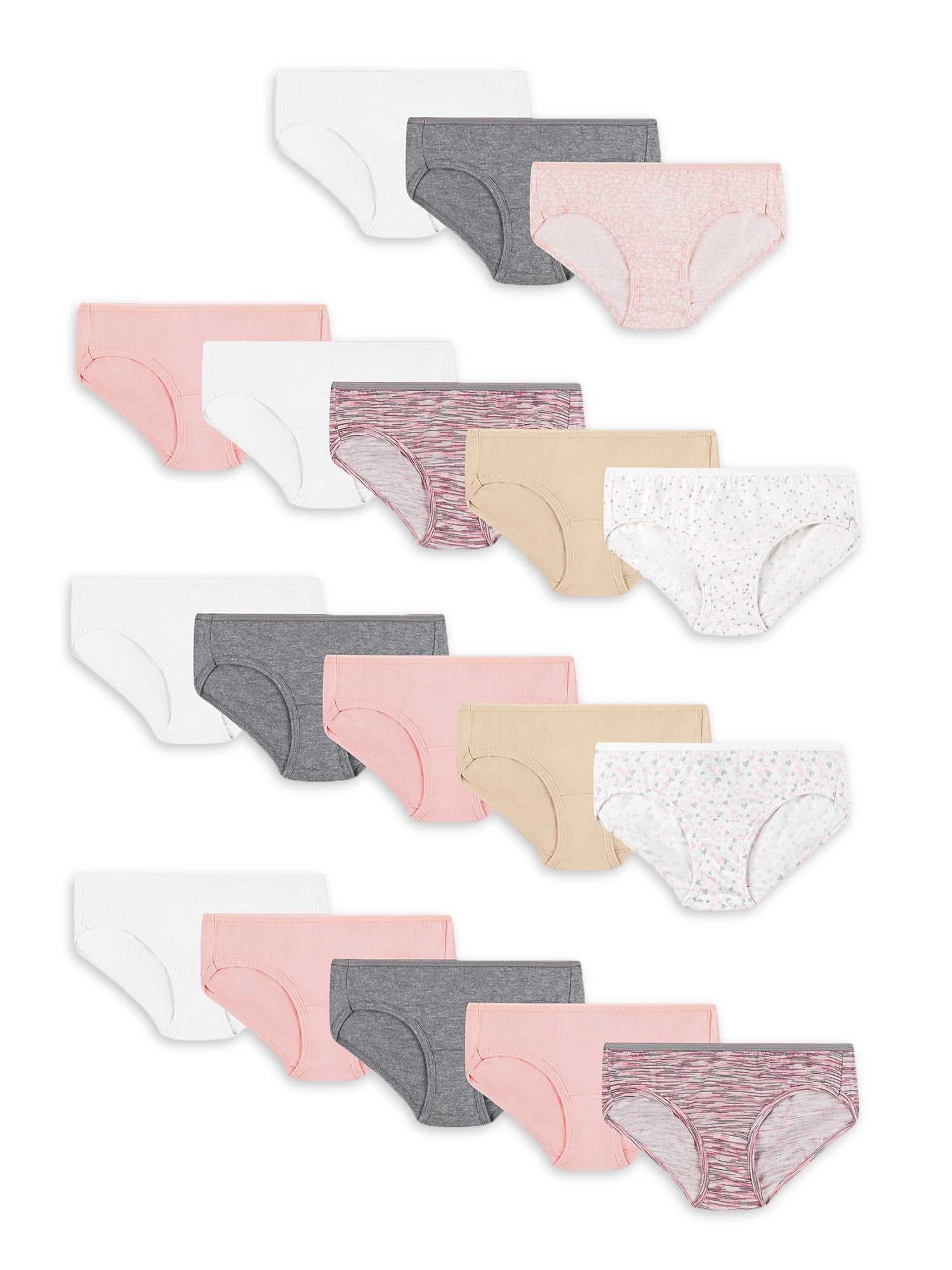 Hanes Girls Hipster Underwear, 14+4 Bonus Pack, Sizes 416