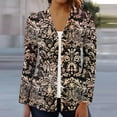 thumbnail image 2 of VEKDONE Women's Printed Long Sleeve Open Front Button Cardigan Rose Gold XL, 2 of 5